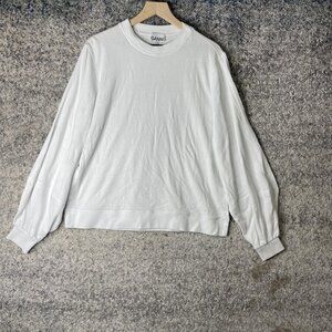 Ganni Sweatshirt Mens‎ Large White Crewneck Pullover Casual Minimalist Layering